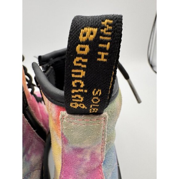 Dr Doc Martens Air Wair 1460J Tie Dye Toddler Girls Size 12 Multicolor Boots - Picture 4 of 10